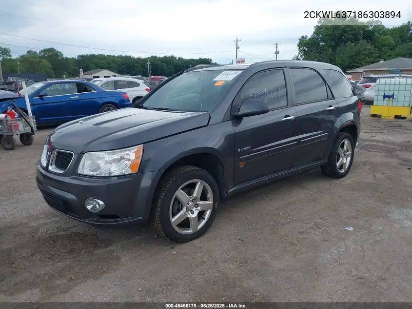 2008 Pontiac Torrent VIN: 2CKWL637186303894 Lot: 45466175