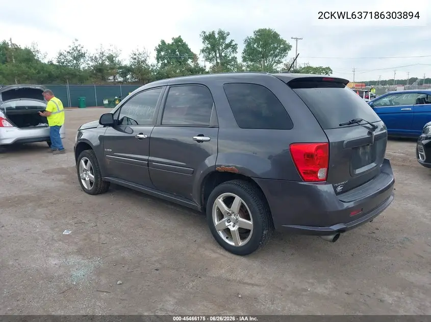 2008 Pontiac Torrent VIN: 2CKWL637186303894 Lot: 45466175