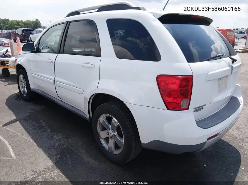 2008 Pontiac Torrent VIN: 2CKDL33F586060166 Lot: 45655515