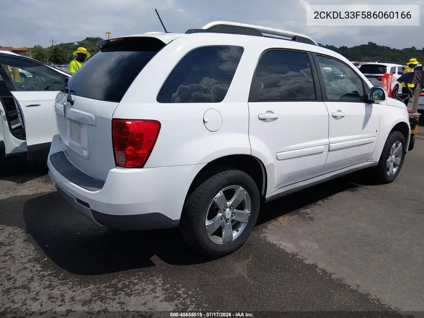 2008 Pontiac Torrent VIN: 2CKDL33F586060166 Lot: 45655515