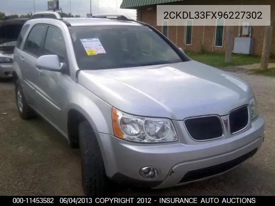 2009 Pontiac Torrent VIN: 2CKDL33FX96227302 Lot: 11453582