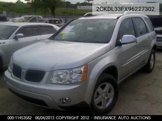 2009 Pontiac Torrent VIN: 2CKDL33FX96227302 Lot: 11453582
