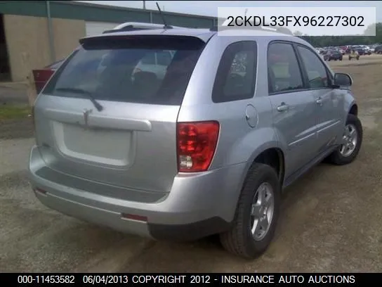 2009 Pontiac Torrent VIN: 2CKDL33FX96227302 Lot: 11453582