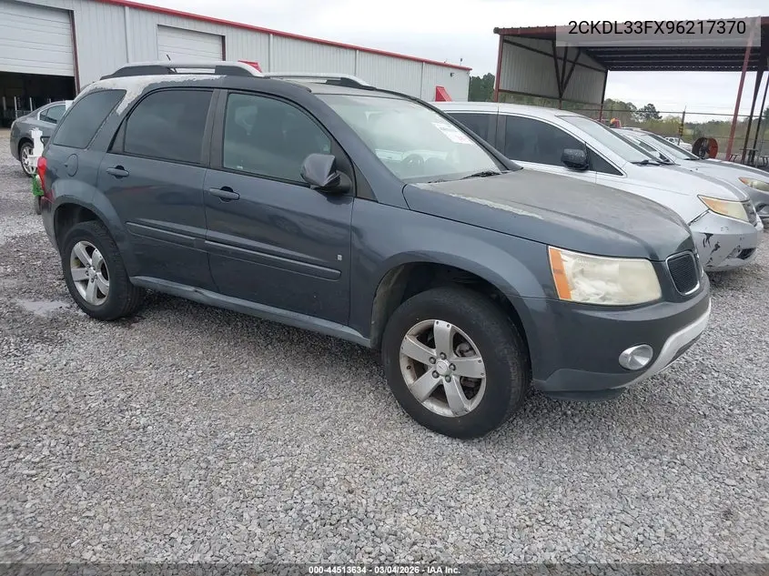 2009 Pontiac Torrent VIN: 2CKDL33FX96217370 Lot: 44513634