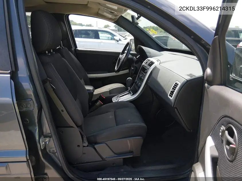 2009 Pontiac Torrent VIN: 2CKDL33F996214315 Lot: 45197545