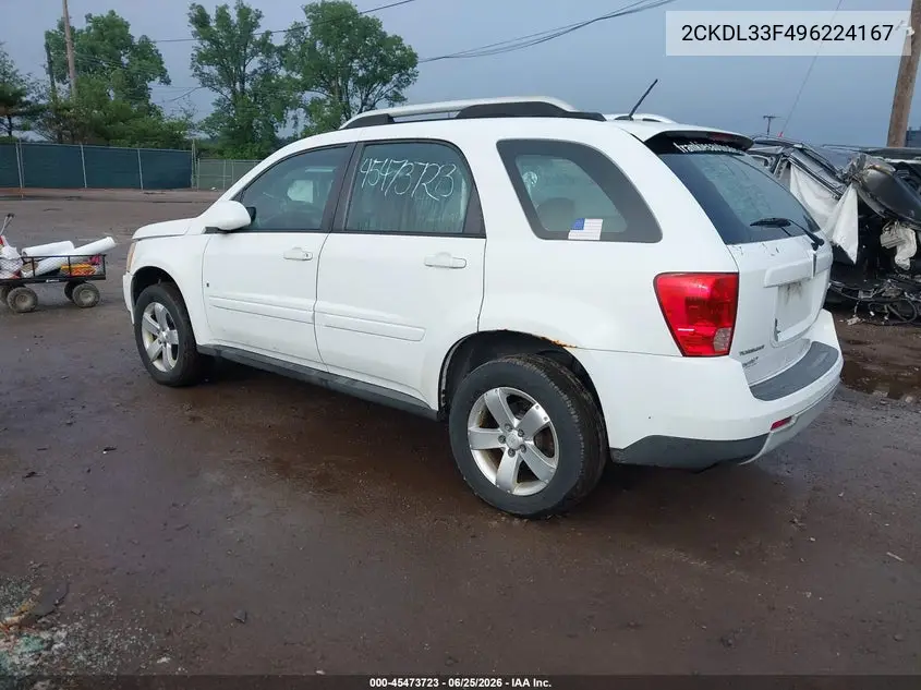 2009 Pontiac Torrent VIN: 2CKDL33F496224167 Lot: 45473723