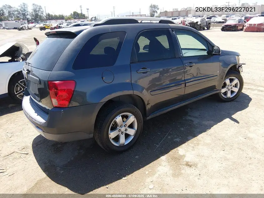 2009 Pontiac Torrent VIN: 2CKDL33F296227021 Lot: 45586049