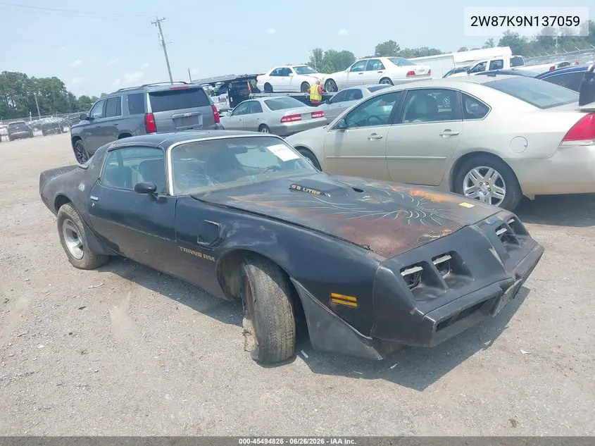 1979 Pontiac Trans Am VIN: 2W87K9N137059 Lot: 45494826