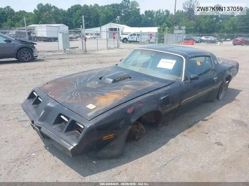 1979 Pontiac Trans Am VIN: 2W87K9N137059 Lot: 45494826