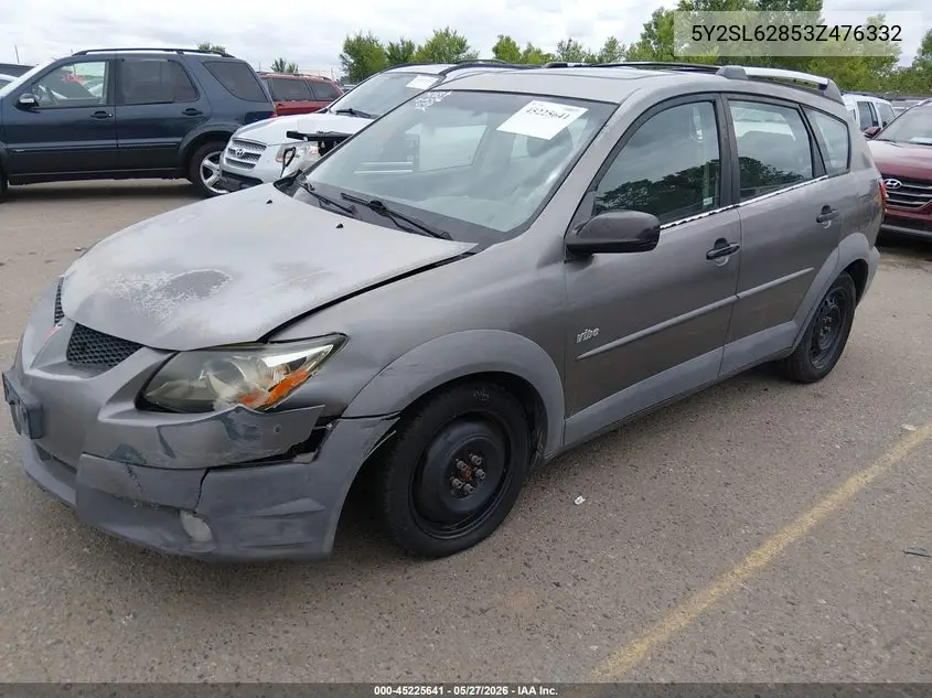 2003 Pontiac Vibe VIN: 5Y2SL62853Z476332 Lot: 45225641