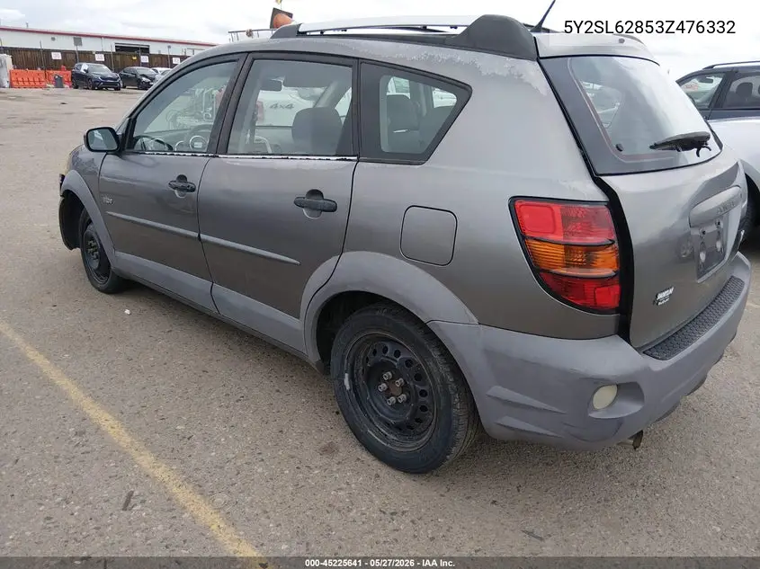 2003 Pontiac Vibe VIN: 5Y2SL62853Z476332 Lot: 45225641