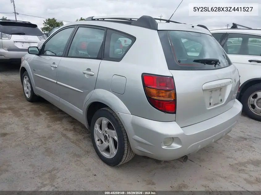 2003 Pontiac Vibe VIN: 5Y2SL628X3Z441527 Lot: 45259149
