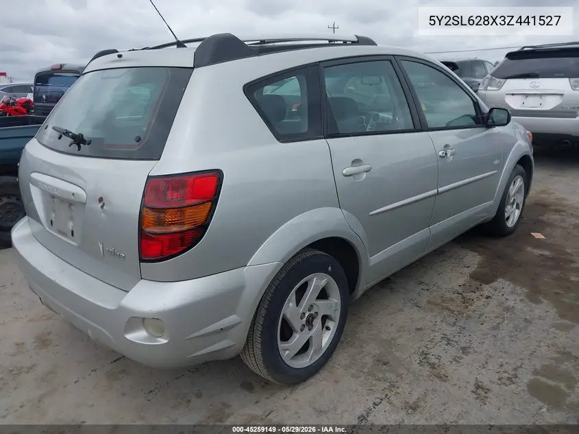 2003 Pontiac Vibe VIN: 5Y2SL628X3Z441527 Lot: 45259149