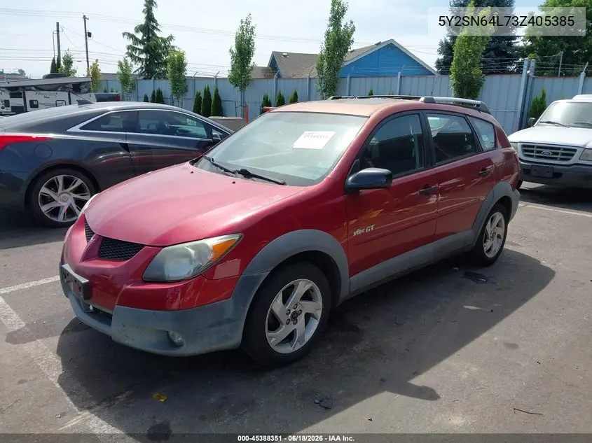 2003 Pontiac Vibe Gt VIN: 5Y2SN64L73Z405385 Lot: 45388351