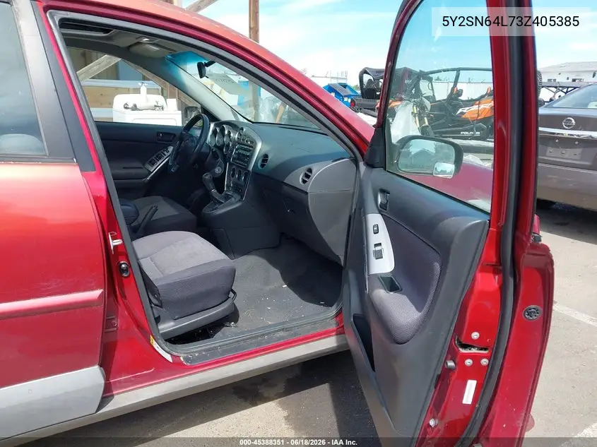 2003 Pontiac Vibe Gt VIN: 5Y2SN64L73Z405385 Lot: 45388351