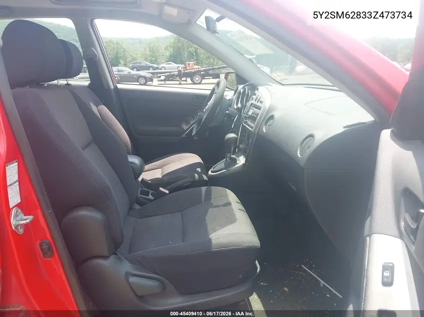 2003 Pontiac Vibe VIN: 5Y2SM62833Z473734 Lot: 45409410