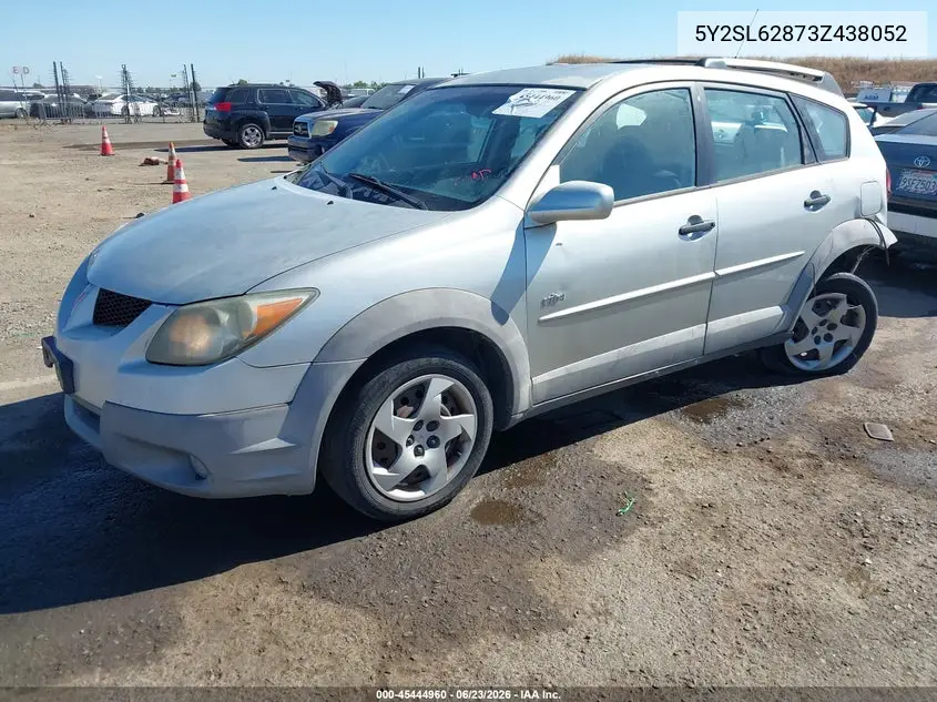 2003 Pontiac Vibe VIN: 5Y2SL62873Z438052 Lot: 45444960