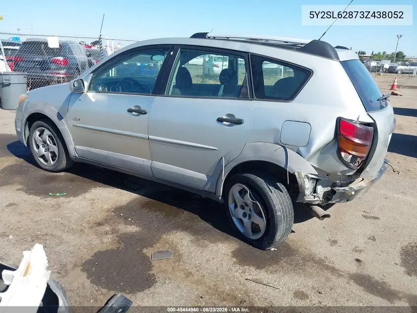 2003 Pontiac Vibe VIN: 5Y2SL62873Z438052 Lot: 45444960