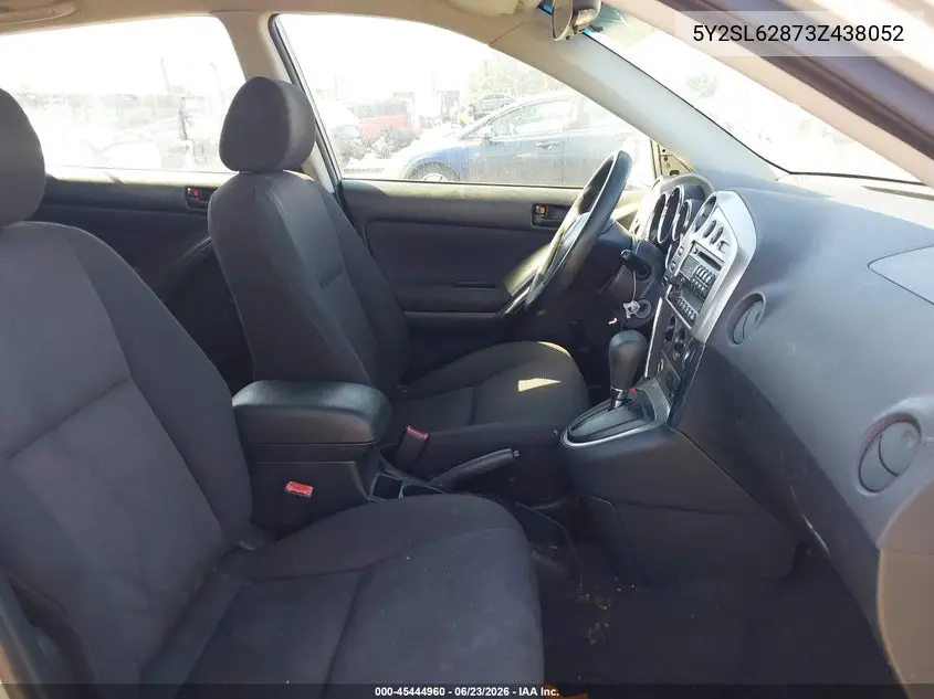 2003 Pontiac Vibe VIN: 5Y2SL62873Z438052 Lot: 45444960