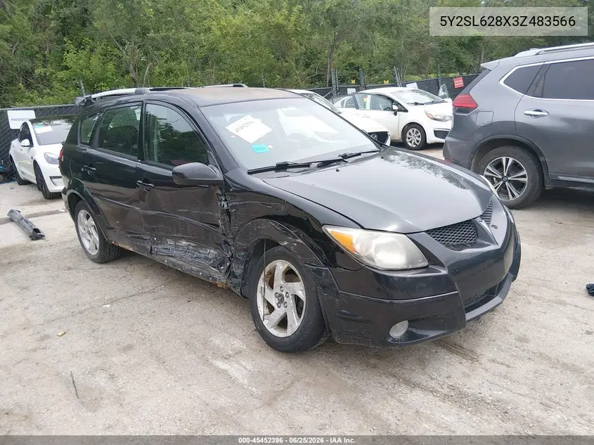 2003 Pontiac Vibe VIN: 5Y2SL628X3Z483566 Lot: 45452396