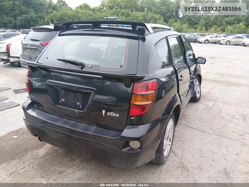 2003 Pontiac Vibe VIN: 5Y2SL628X3Z483566 Lot: 45452396