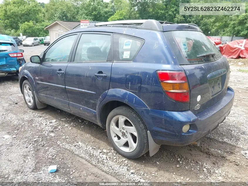2003 Pontiac Vibe VIN: 5Y2SL62823Z462274 Lot: 45486962