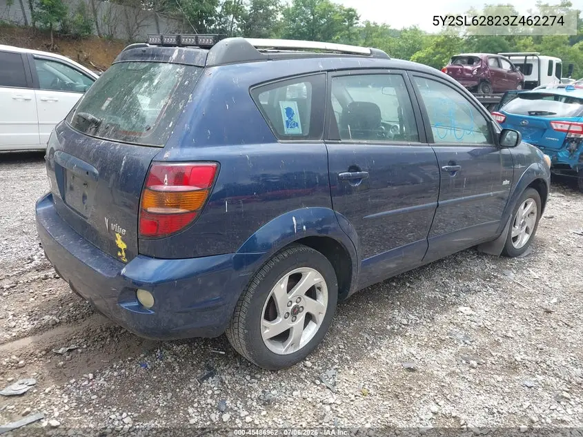 2003 Pontiac Vibe VIN: 5Y2SL62823Z462274 Lot: 45486962