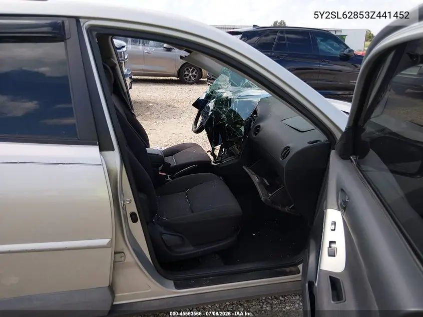 2003 Pontiac Vibe VIN: 5Y2SL62853Z441452 Lot: 45563566