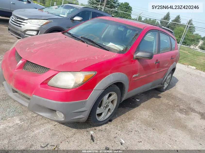 2003 Pontiac Vibe Gt VIN: 5Y2SN64L23Z420246 Lot: 45612756