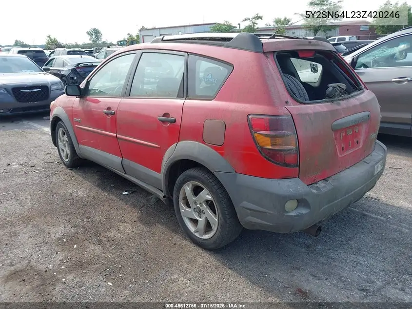 2003 Pontiac Vibe Gt VIN: 5Y2SN64L23Z420246 Lot: 45612756