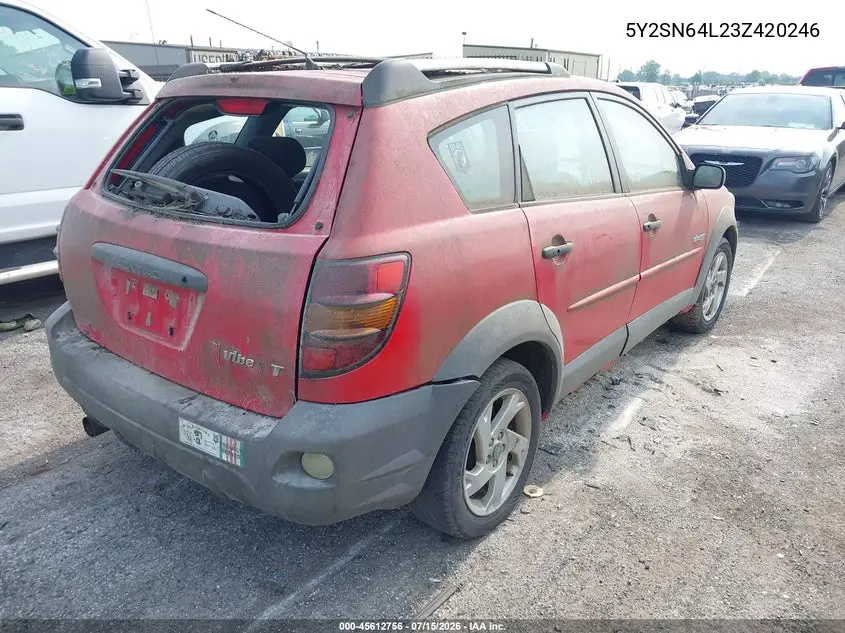 2003 Pontiac Vibe Gt VIN: 5Y2SN64L23Z420246 Lot: 45612756