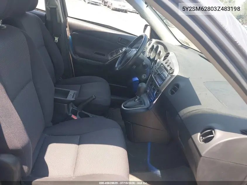 2003 Pontiac Vibe VIN: 5Y2SM62803Z483198 Lot: 45639629