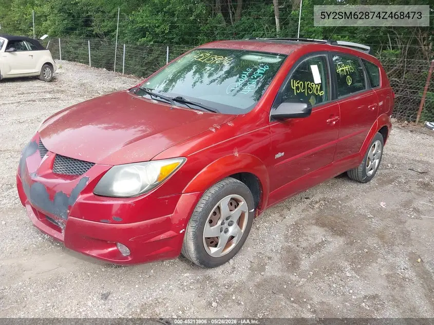 2004 Pontiac Vibe VIN: 5Y2SM62874Z468473 Lot: 45213906