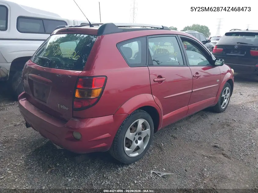 2004 Pontiac Vibe VIN: 5Y2SM62874Z468473 Lot: 45213906