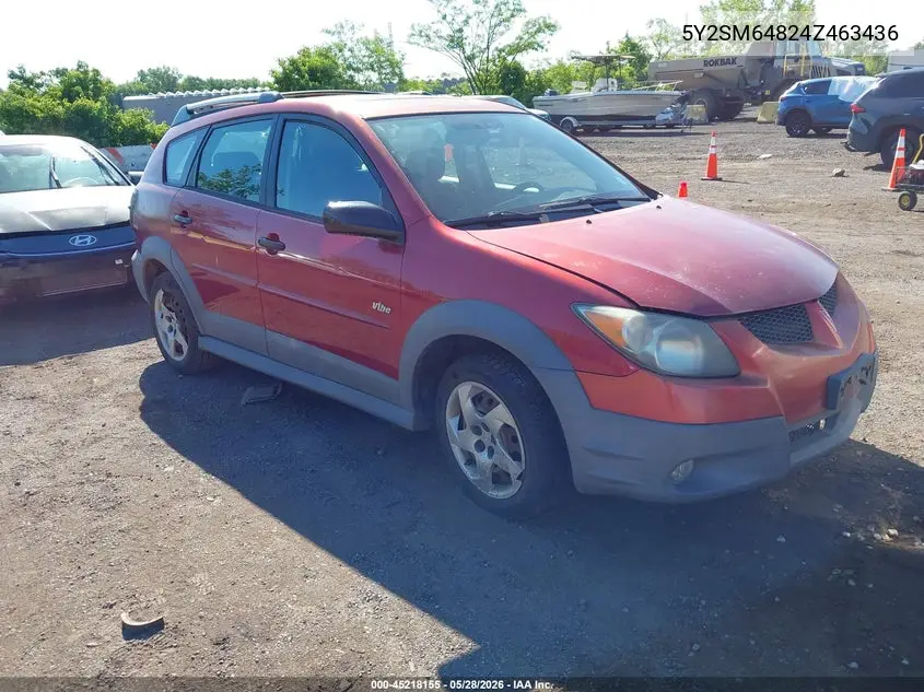 2004 Pontiac Vibe VIN: 5Y2SM64824Z463436 Lot: 45218155