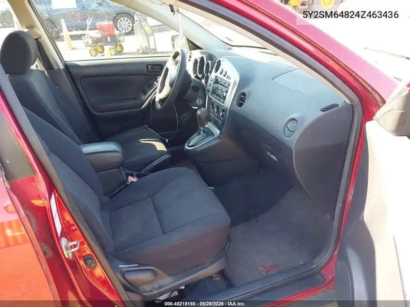 2004 Pontiac Vibe VIN: 5Y2SM64824Z463436 Lot: 45218155