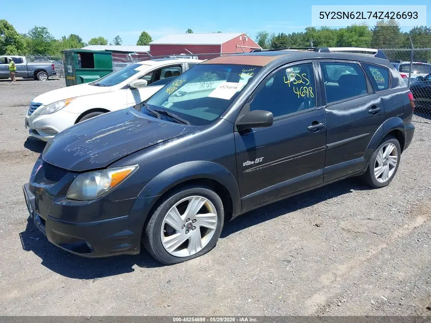 2004 Pontiac Vibe Gt VIN: 5Y2SN62L74Z426693 Lot: 45254698