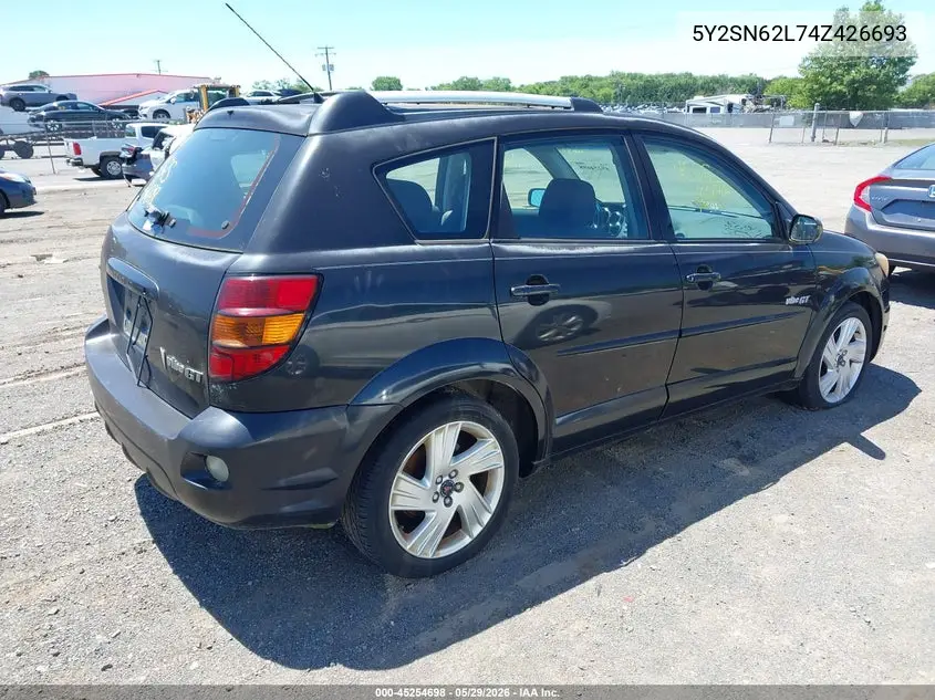 2004 Pontiac Vibe Gt VIN: 5Y2SN62L74Z426693 Lot: 45254698