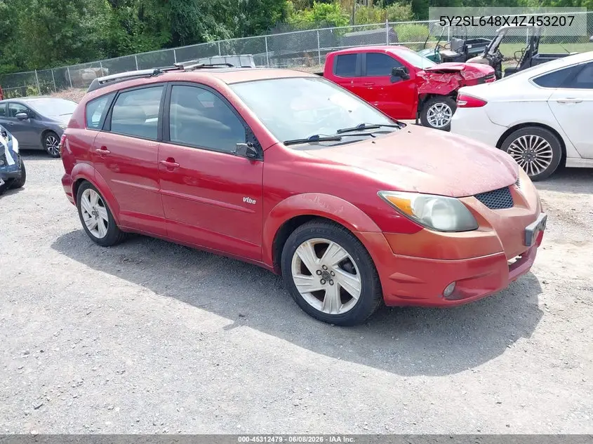 2004 Pontiac Vibe VIN: 5Y2SL648X4Z453207 Lot: 45312479