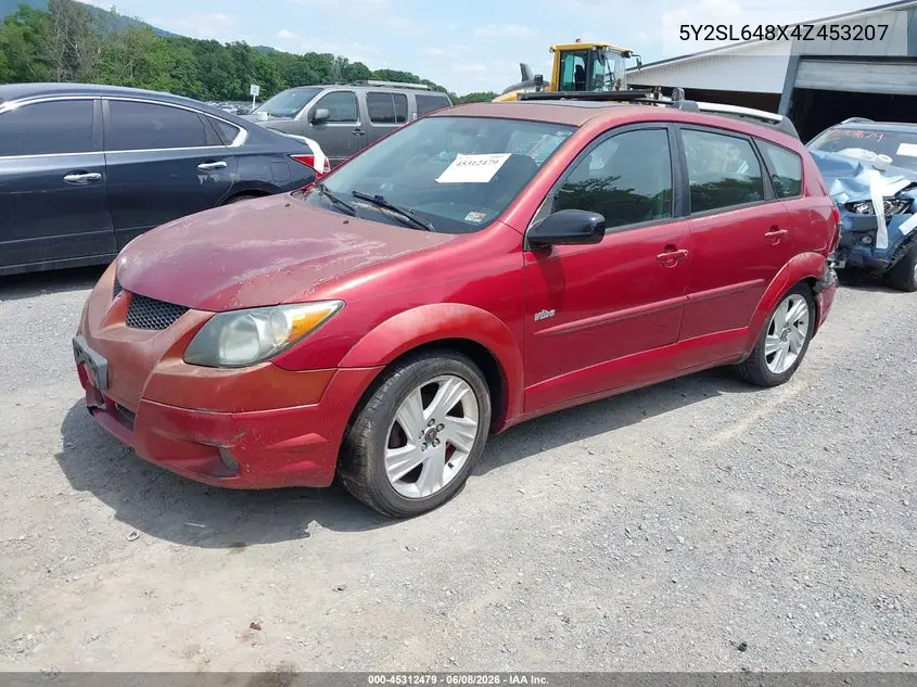 2004 Pontiac Vibe VIN: 5Y2SL648X4Z453207 Lot: 45312479