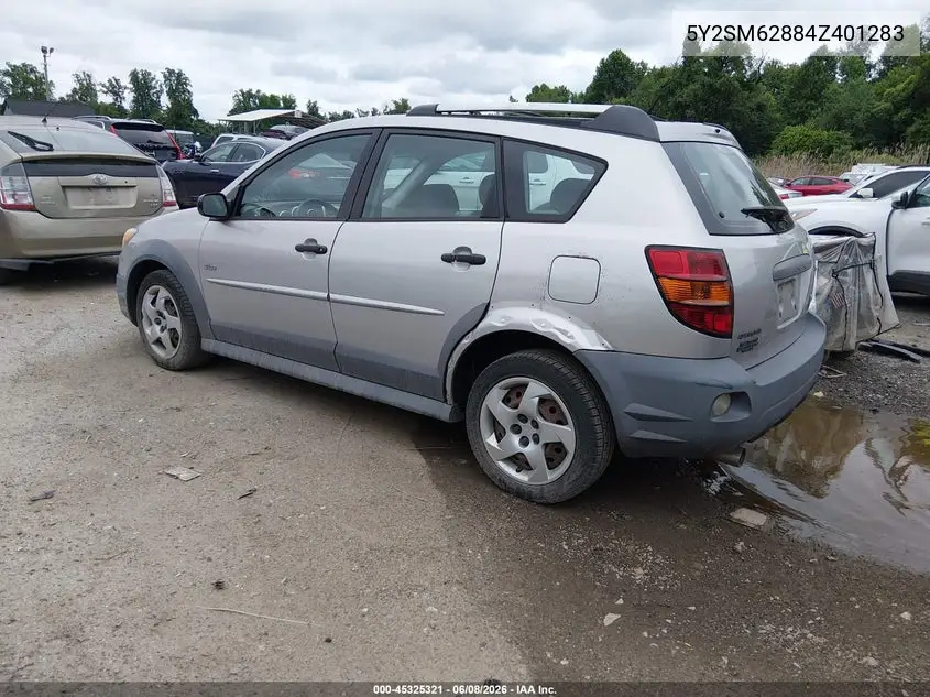 2004 Pontiac Vibe VIN: 5Y2SM62884Z401283 Lot: 45325321
