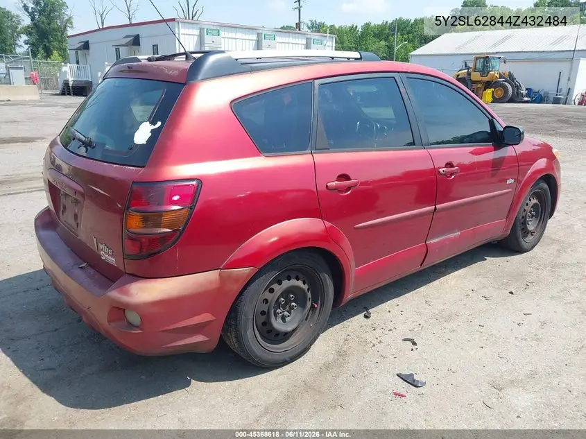 2004 Pontiac Vibe VIN: 5Y2SL62844Z432484 Lot: 45368618