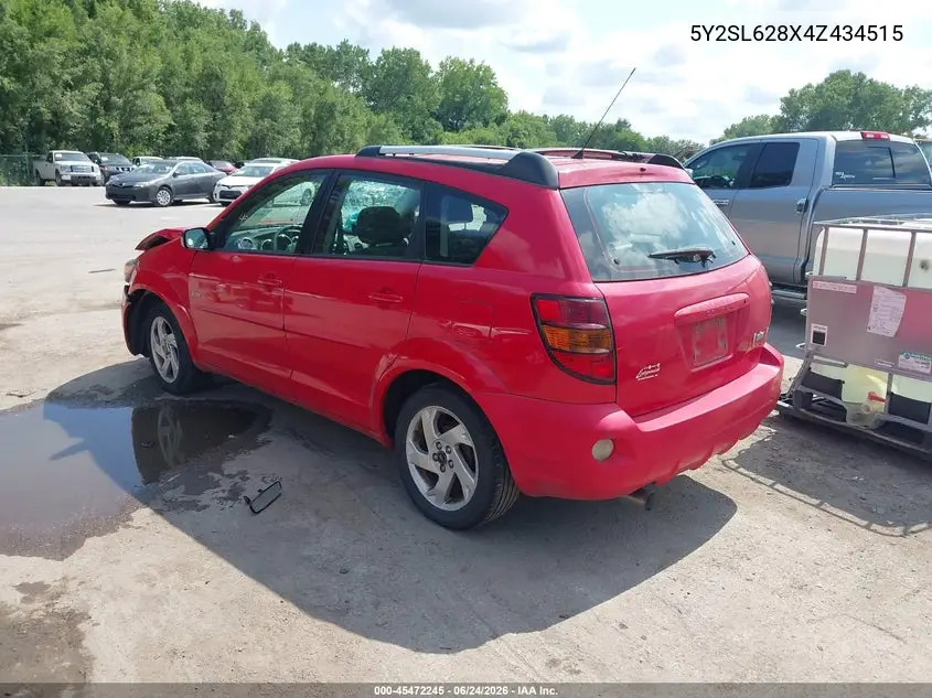 2004 Pontiac Vibe VIN: 5Y2SL628X4Z434515 Lot: 45472245