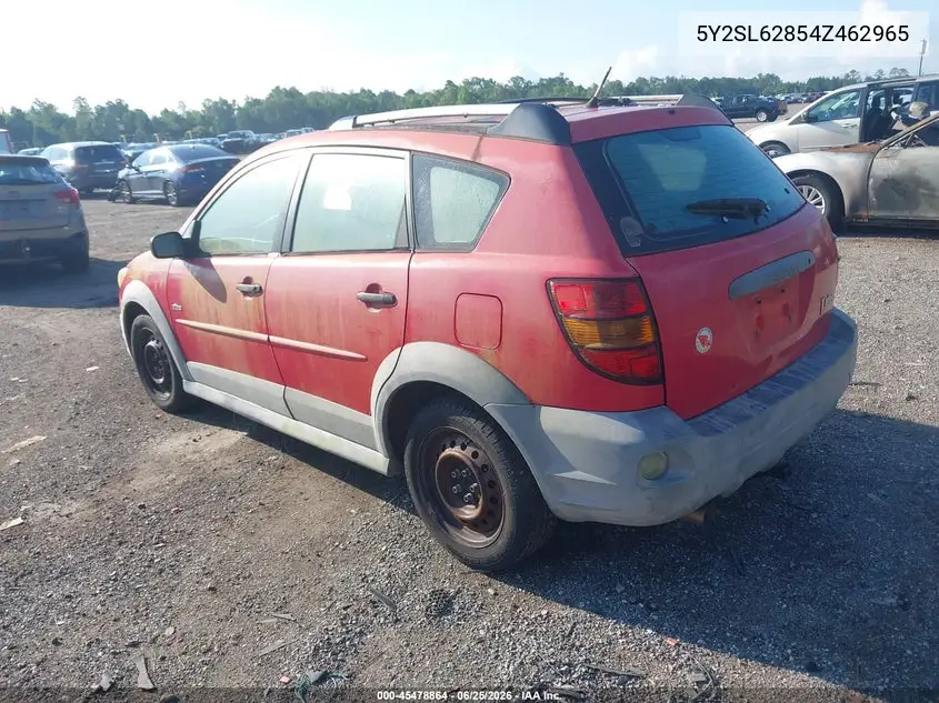 2004 Pontiac Vibe VIN: 5Y2SL62854Z462965 Lot: 45478864