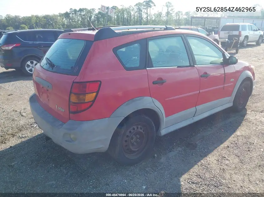 2004 Pontiac Vibe VIN: 5Y2SL62854Z462965 Lot: 45478864