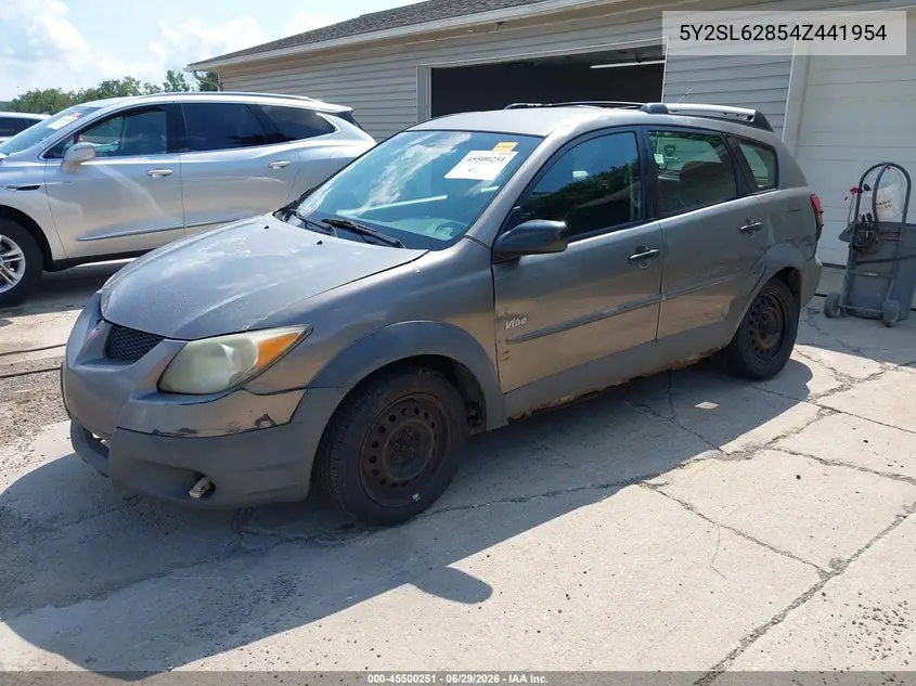 2004 Pontiac Vibe VIN: 5Y2SL62854Z441954 Lot: 45500251