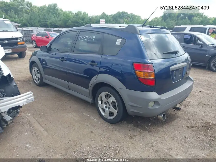 2004 Pontiac Vibe VIN: 5Y2SL62844Z470409 Lot: 45511319