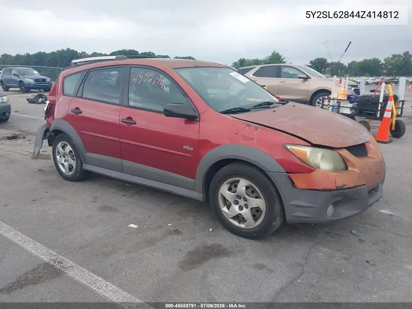 2004 Pontiac Vibe VIN: 5Y2SL62844Z414812 Lot: 45558791