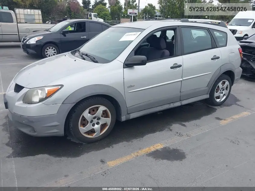 2004 Pontiac Vibe VIN: 5Y2SL62854Z458026 Lot: 45559382