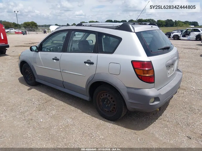 2004 Pontiac Vibe VIN: 5Y2SL62834Z444805 Lot: 45564940